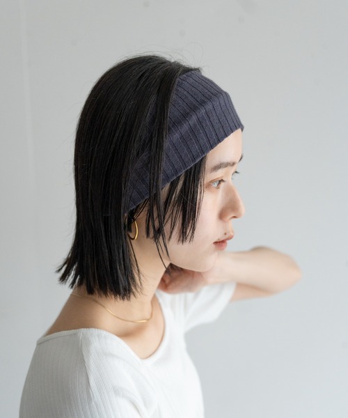 hwyl ヘアバンド 「新色追加」リブニットヘアバンド 2カラー