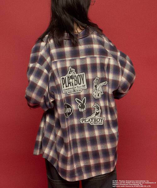 PLAYBOY シャツ 「SEQUENZ（シークエンズ）」PB BUNNY PATCHES