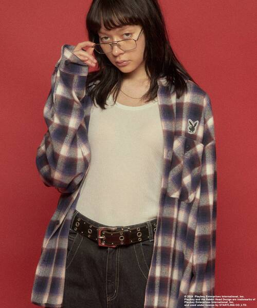 PLAYBOY（プレイボーイ） シャツ 「SEQUENZ（シークエンズ）」PB BUNNY