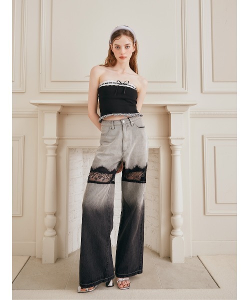 Darich（ダーリッチ） チェックドッキングリボンベアトップ レディース