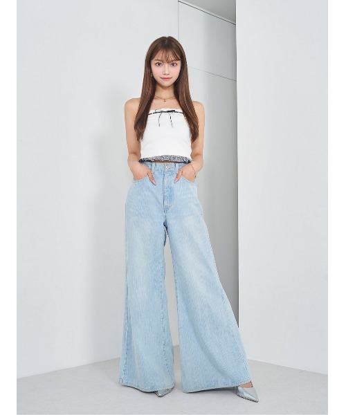 Darich（ダーリッチ） チェックドッキングリボンベアトップ レディース
