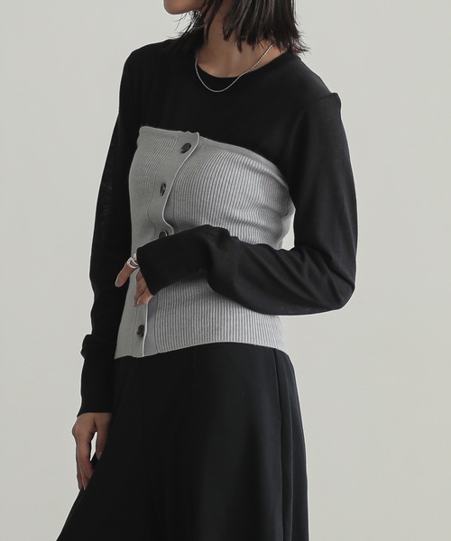 ohotoro mixtubeknit チューブニット ビスチェ ブラック Ohotoro