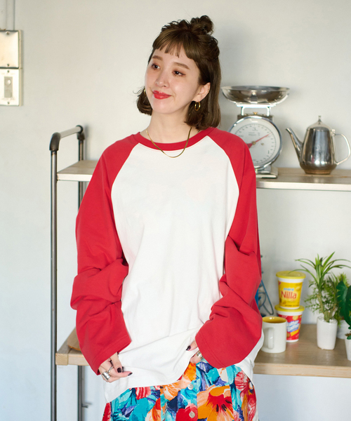 tシャツ 「追加」Gleamy/グリーミー ラグランロンT レディース B.C STOCK tシャツ 「追加」Gleamy/グリーミー ラグランロンT