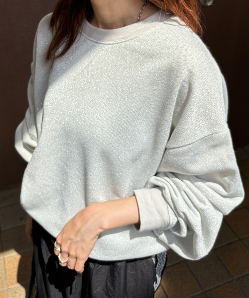 I-SOOK トレーナー スウェット 「ISOOK / アイスー」ラメ