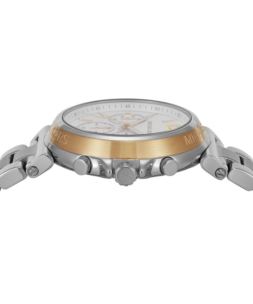 ★MICHAEL KORS★　クリスタルベゼルウォッチ　ホワイト×ゴールド Michael Kors Relógio masculino de quartzo Merrick com pulseira