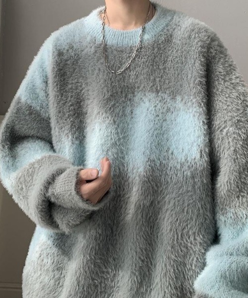 B.R.U セーター ニット ニュアンス柄シャギーニット メンズ レディース