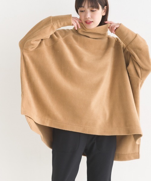 OMNES（オムネス） tシャツ ふわふわフリースワイドシルエットタートル