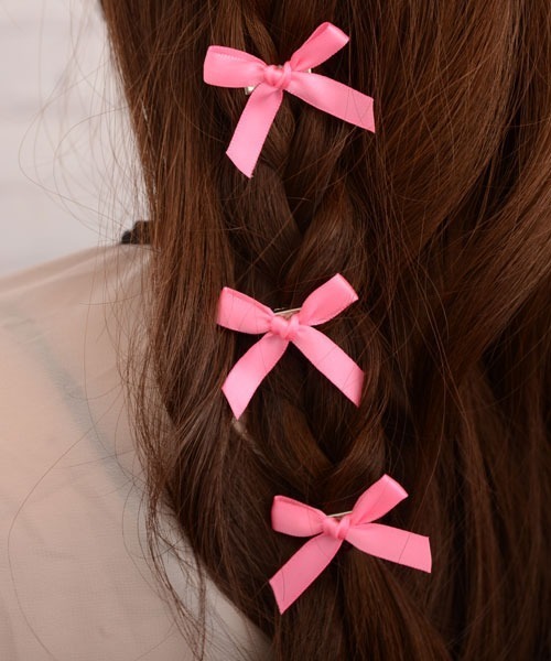 VIBGYOR Women ヘアクリップ 「float」ミニリボン ミニヘアクリップ「8