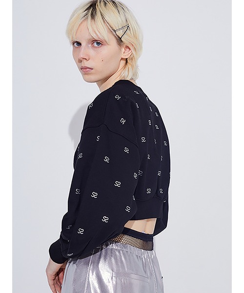 SORIN ソリンSモチーフジュエリースウェットトップ ブラック SORIN トレーナー スウェット S Motif Jewelry Sweat Top
