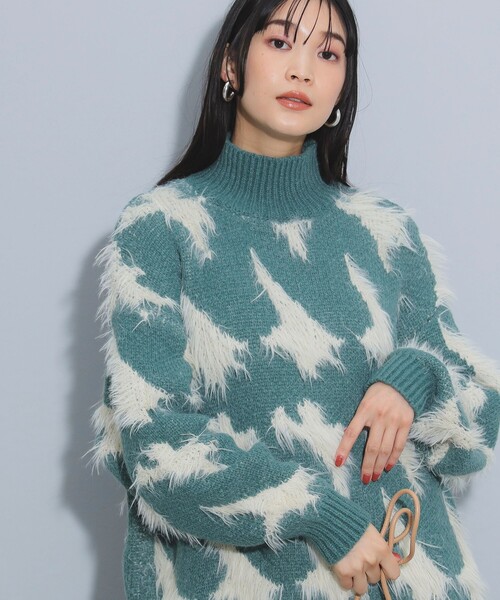 BEAMS HEART（ビームス ハート） ニット セーター 千鳥フェザー ニット