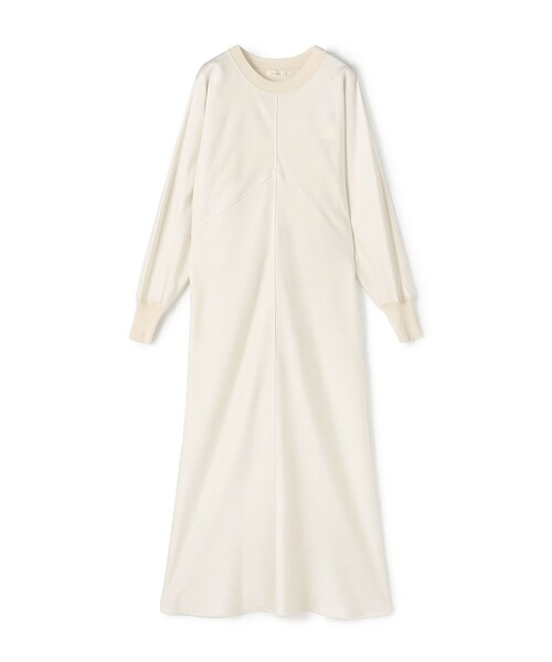【新品未使用】【DES PRES】サテンジョーゼット クルーネックワンピース DES PRES ワンピース サテンジョーゼット クルーネック