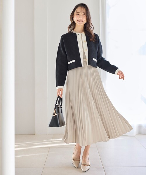 未使用品 anysis ノーブルプリーツ ワンピース ベージュ 3 any SiS ワンピース 「洗える」ノーブルプリーツ : ZOZOTOWN
