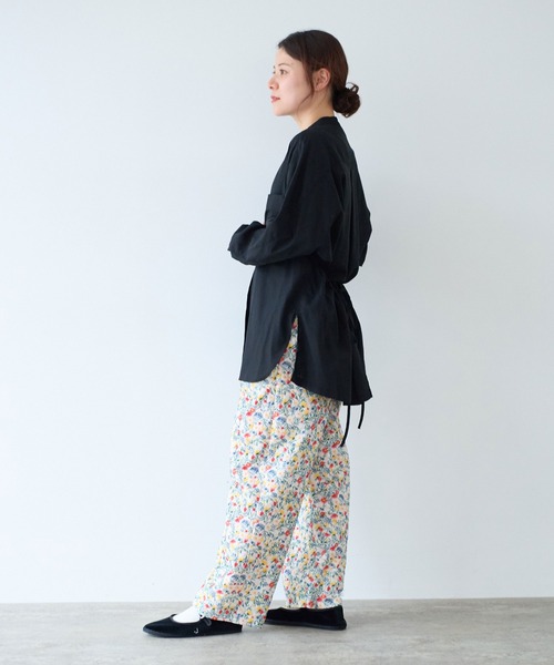 ブラウス シャツ ●強撚ガスボイルビエラ　エプロンブラウス レディース yuni ブラウス シャツ ○強撚ガスボイルビエラ エプロンブラウス