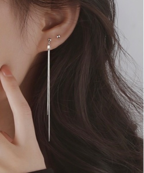 BURNER（バーナー） ピアス 「OKUOKU 0909」チェーン ロングピアス 両