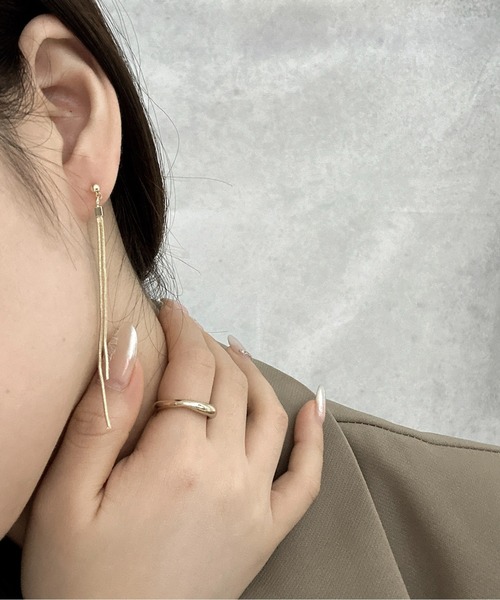 BURNER（バーナー） ピアス 「OKUOKU 0909」チェーン ロングピアス 両