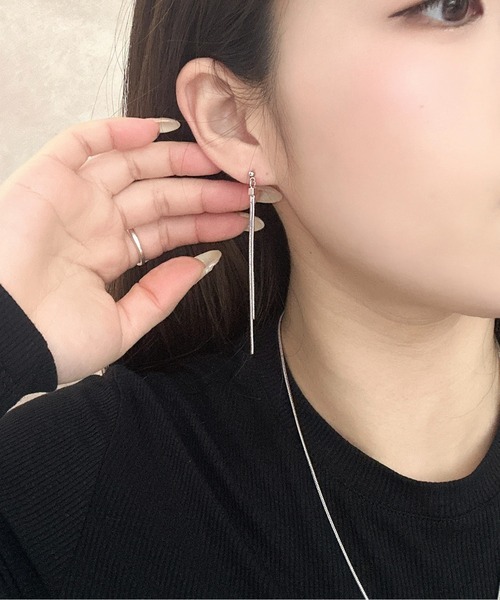 BURNER（バーナー） ピアス 「OKUOKU 0909」チェーン ロングピアス 両