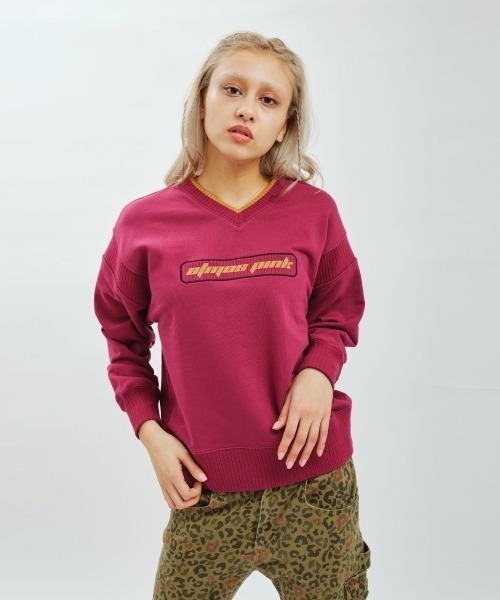 atmos girls トレーナー スウェット pink Rib Patch Sweat Tops
