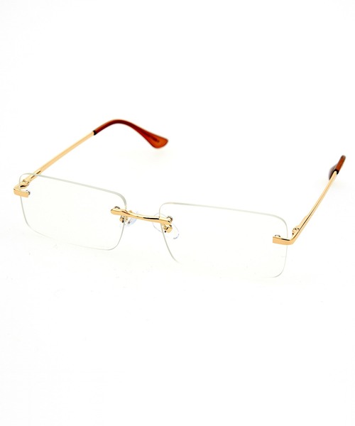 【Grunge Glasses リムレス 伊達メガネ key 23ss】 未使用 BURNER 伊達メガネ メガネ 眼鏡 「OKUOKU 0909」縁無し リムレス