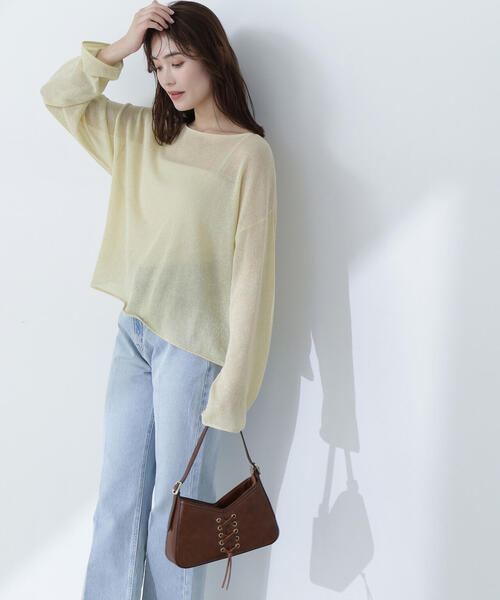 NATURAL BEAUTY BASIC ニット セーター 「THINK NATURAL」ラメ
