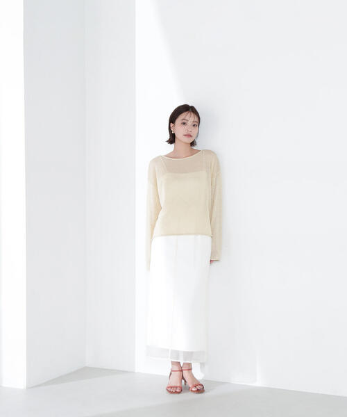 NATURAL BEAUTY BASIC ニット セーター 「THINK NATURAL」ラメ
