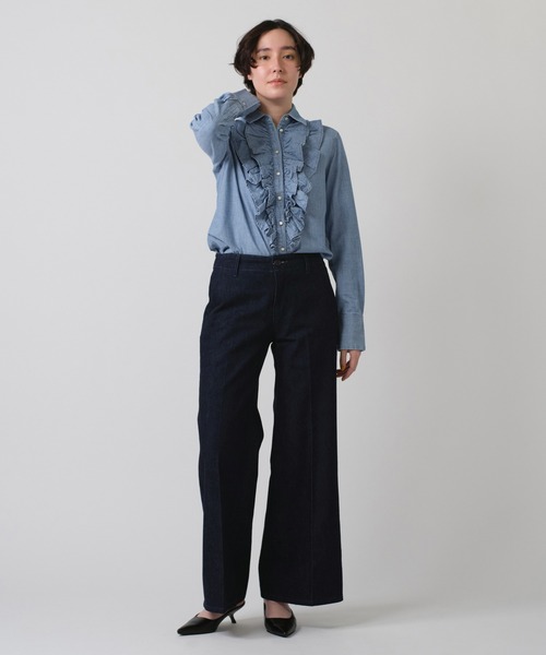 ブラウス シャツ Levi's/リーバイス BLUETAB(TM) デニム ユーティリティシャツ レディース Levi's/リーバイス BLUETAB(TM) デニム ユーティリティシャツ