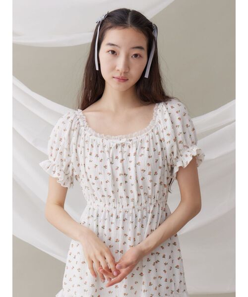 メリージェニー petit flower back open ワンピース merry jenny（メリージェニー）の「petit flower back open