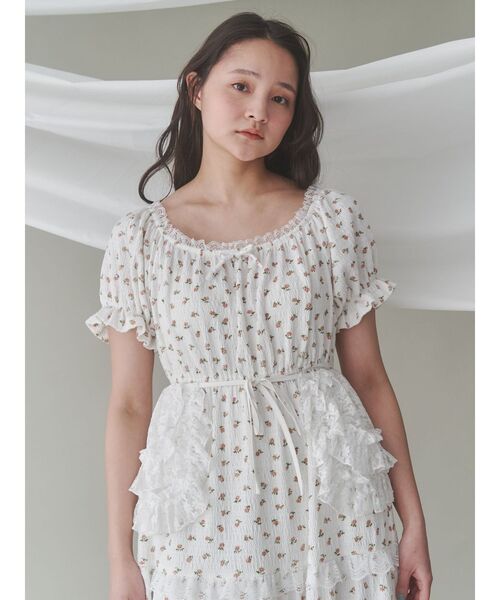 merry jenny ワンピース petit flowerパフワンピース : ZOZOTOWN