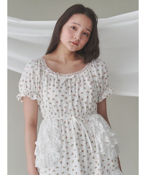 merry jenny ワンピース petit flowerパフワンピース : ZOZOTOWN