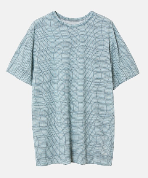 tシャツ ディストーティドチェックシアーTee / Distorted Check Sheer Tee レディース