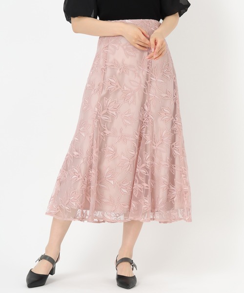 Everlasting embroidery lace skirt (Black)