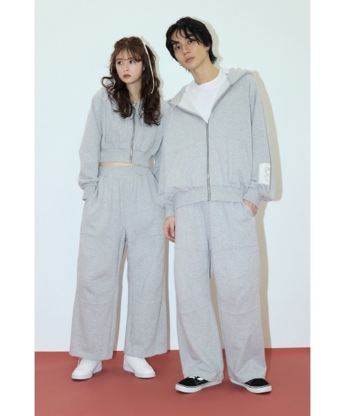 rienda スウェットパンツ ジャージ Rパッチ付ユニセックス