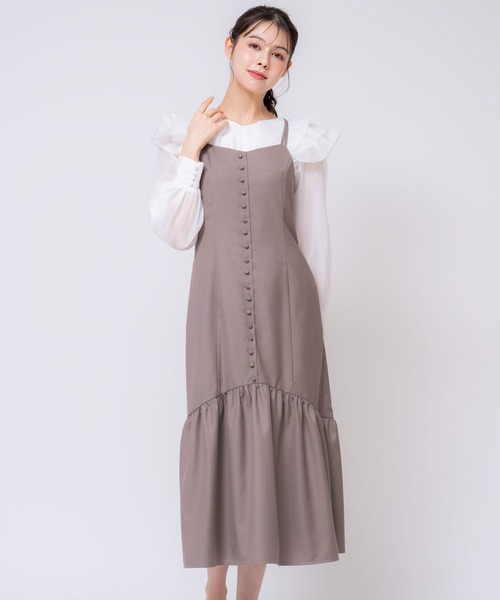 フリルのシャツ女 Noela ブラウス シャツ シアーフリルブラウス レディース