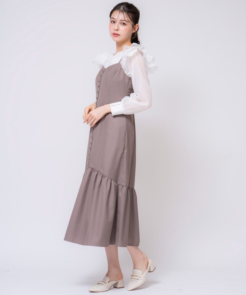 Noela❤︎大人可愛い綺麗めフリルブラウス Noela ブラウス シャツ ラッフルフリルブラウス レディース