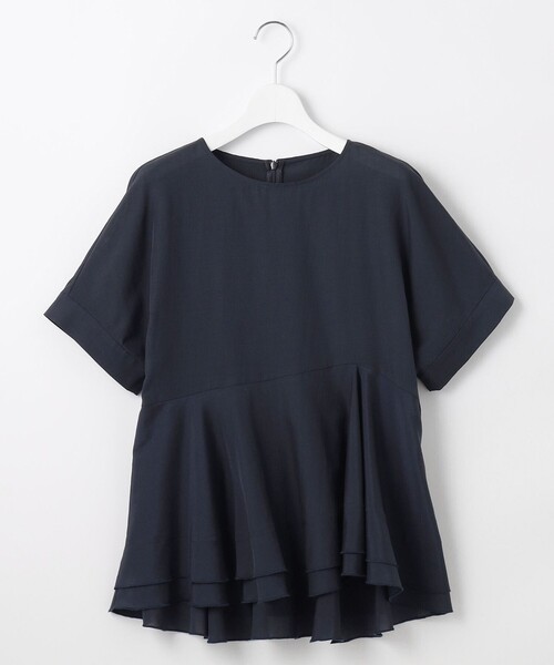 自由区（ジユウク） ブラウス シャツ ソフトリネンペプラム ブラウス