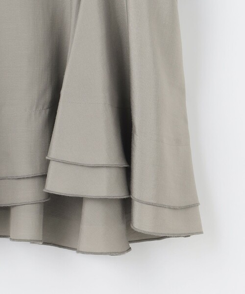 自由区（ジユウク） ブラウス シャツ ソフトリネンペプラム ブラウス