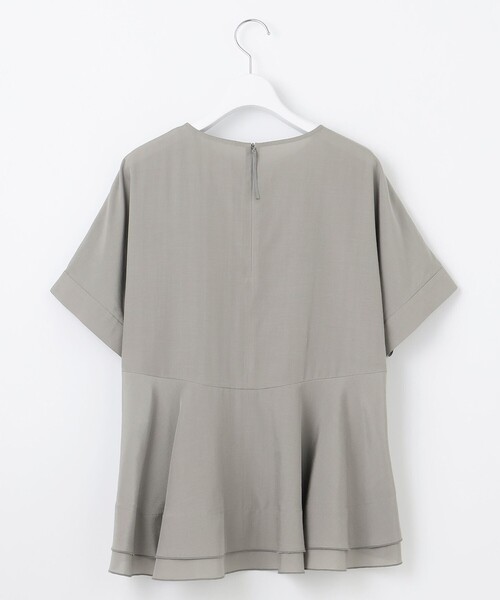 自由区（ジユウク） ブラウス シャツ ソフトリネンペプラム ブラウス