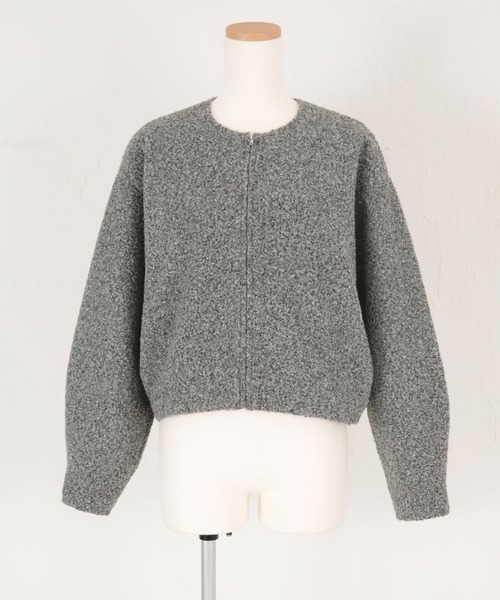 「titivate」 ジップアップブルゾン M チャコール レディース_画像2