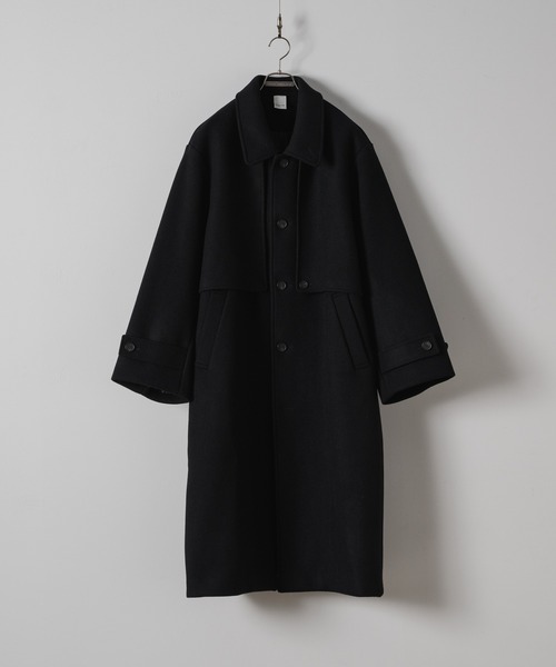 60%OFF 新品 ショート丈 Pコート M ブラック CASPER JOHN Casper John（キャスパージョン） ステンカラーコート MEDIUM ブラック