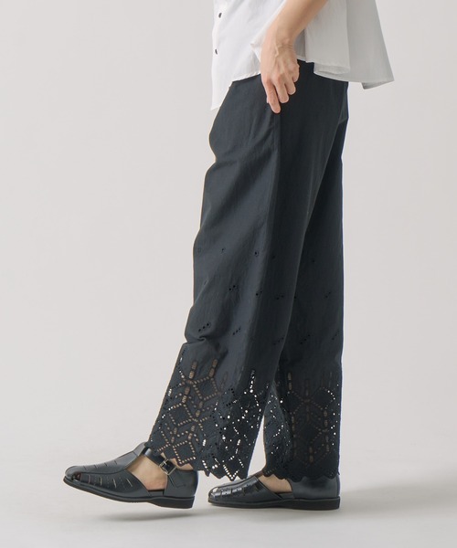 【新品・タグ付】定価1.2万円　Kelen. ケレン　コットン　テーパードパンツ Kelen パンツ 「KELEN / ケレン」 カットワークレースデザイン