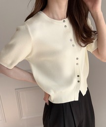 LAUIR カーディガン ボタンデザインニットカーディガン