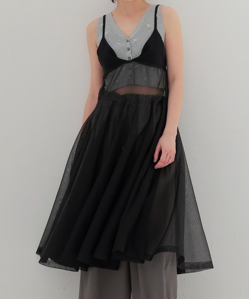 ODAKHA（オダカ） ワンピース ODAKHA / sheer circular knit dress