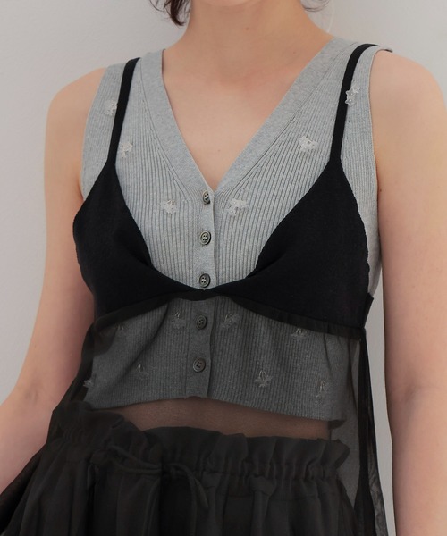 ODAKHA（オダカ） ワンピース ODAKHA / sheer circular knit dress