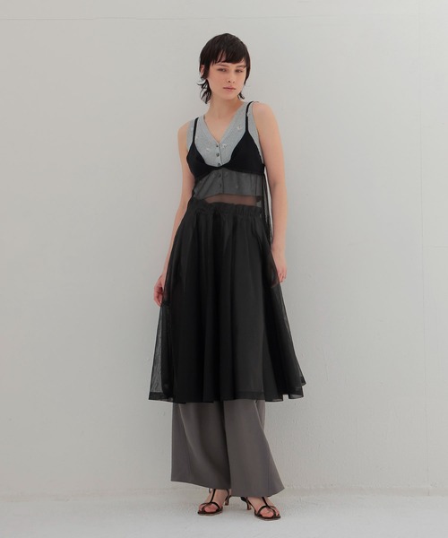 ODAKHA（オダカ） ワンピース ODAKHA / sheer circular knit dress