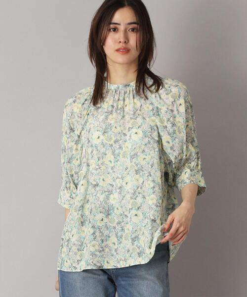 新品タグ付き✨【定価約1万9千円】ドレステリア　フラワーブラウス　花柄総柄　長袖 DRESSTERIOR ブラウス シャツ 「着映え／花柄」フラワープリント