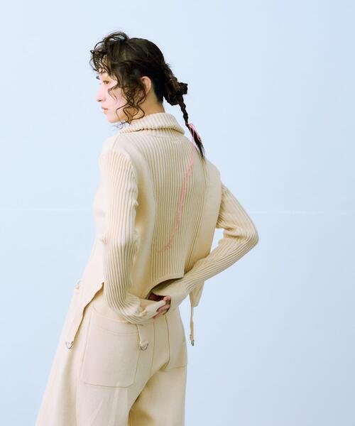 THE GOODLAND MARKET カーディガン cwtch COTTON KNIT ZIPTOPS