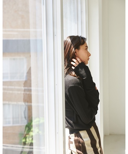 「TODAYFUL」 長袖ニット FREE チャコールグレー レディース_画像6