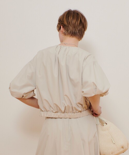 allureville（アルアバイル） ブルゾン アウター マットタフタショート