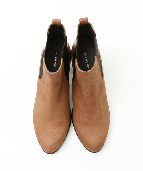 「Au BANNISTER」 ショートブーツ 38 グレイッシュベージュ レディース_画像3