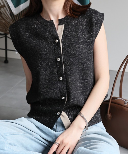 DOLCE&GABBANA レース　ニット　ドッキングベスト　ジレ　Lサイズ DOLCE&GABBANA レース ニット ドッキングベスト ジレ Lサイズ