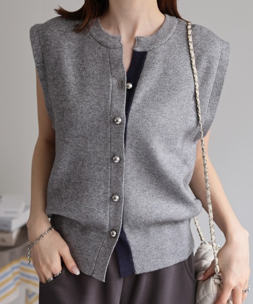 【美品】ジョンスメドレー ベスト ジレ ニット セーター M グレー JOHN SMEDLEY ジョンスメドレー ニットベスト/HADFIELD